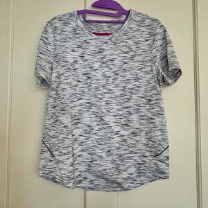 Lululemon Long Distance Short Sleeve Tiger Space Dye Black White Size 6/8